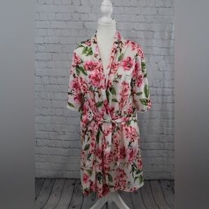 SHOW ME YOUR MUMU PINK AND GREEN FLORAL ROBE - Size OS SKU:139
